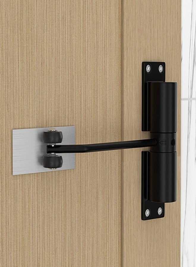 oenza Auto Door Closer for Home, Zinc Alloy Automatic Safety Spring DoorCloser, Adjustable Closing Door Hinge, Quiet Doors Closer for Wooden/Metal/Security Doors, Weight Up to 25 Kg (Black) - Image 1